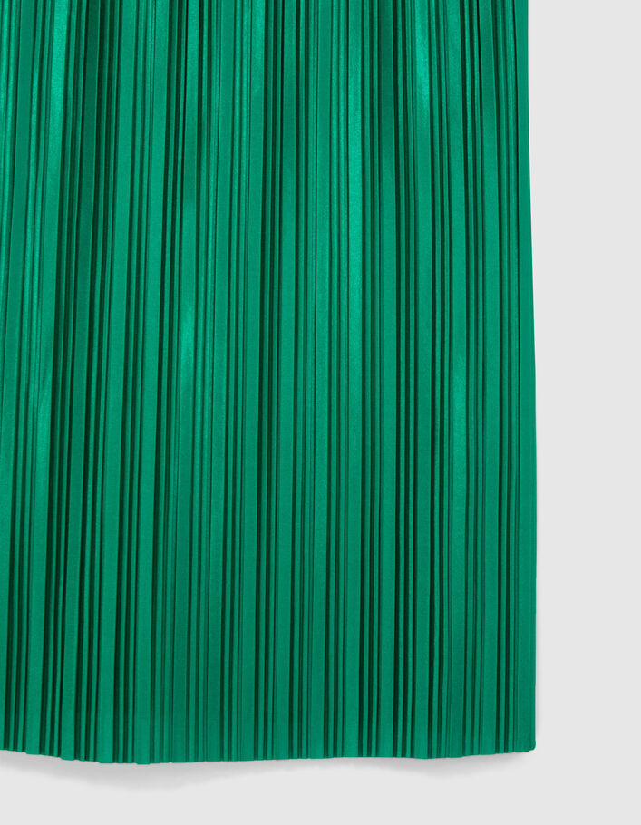 Robe longue verte plissée fille - IKKS