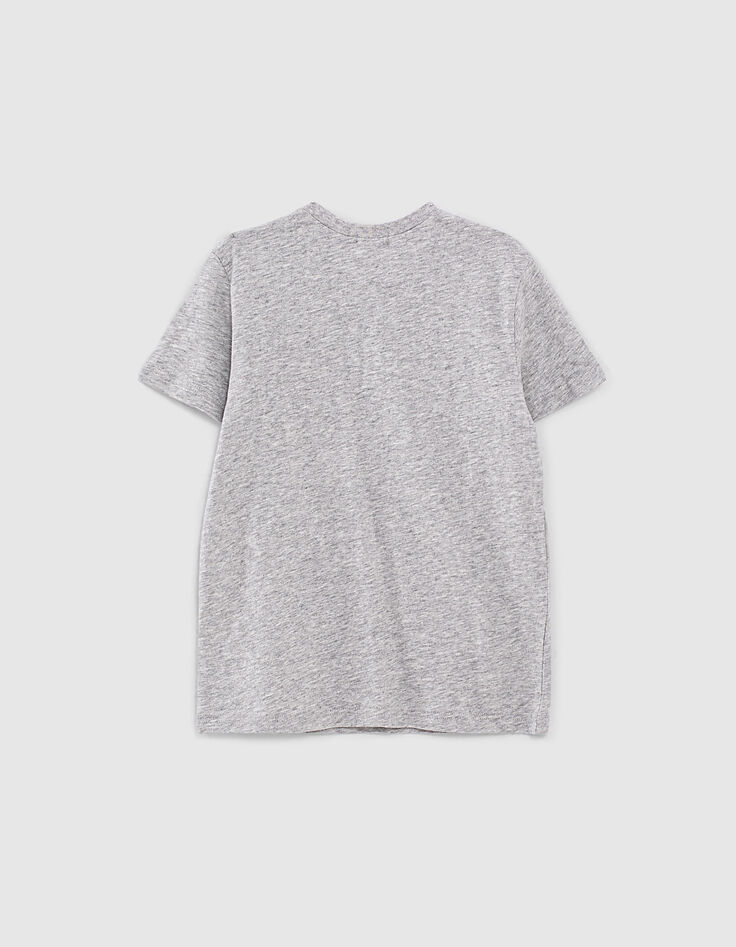 Grijs T-shirt lenticulaire surfopdruk biokatoen jongens -3