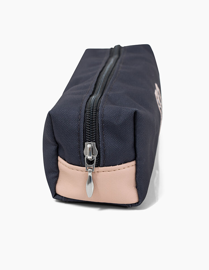 Estuche doble 22 cm navy y rosa polvoroso K niña -4