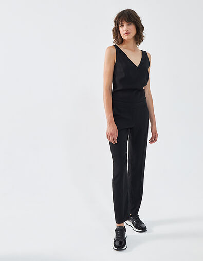 Langer Damenchiffonoverall mit Satin und Spitze - IKKS