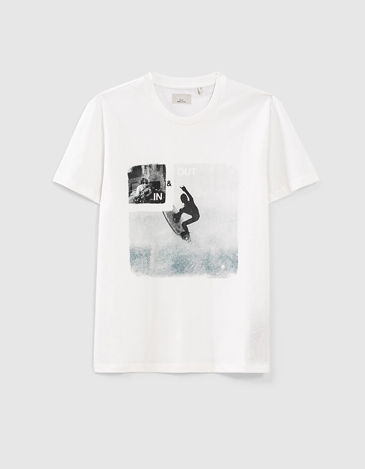 Tee-shirt blanc visuels guitariste-surfeur bio Homme-6 Tee-shirt blanc visuels guitariste-surfeur bio Homme-6
