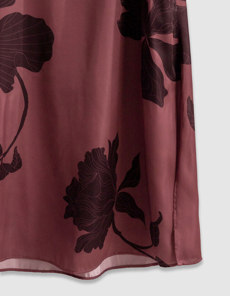 Women's burgundy floral maxi midi dress-9