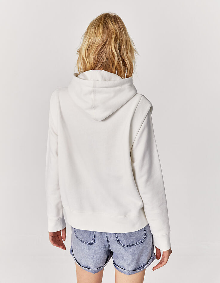 Women’s sweatshirt fabric hoodie with badge image-3