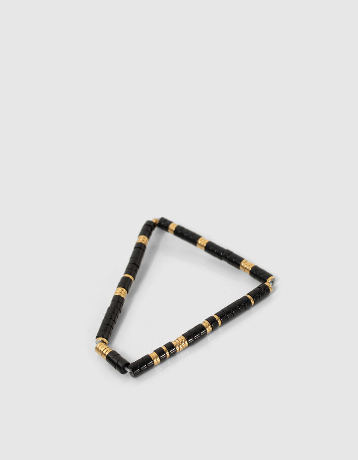 Bracelets noir et doré perles Heishi Femme - IKKS