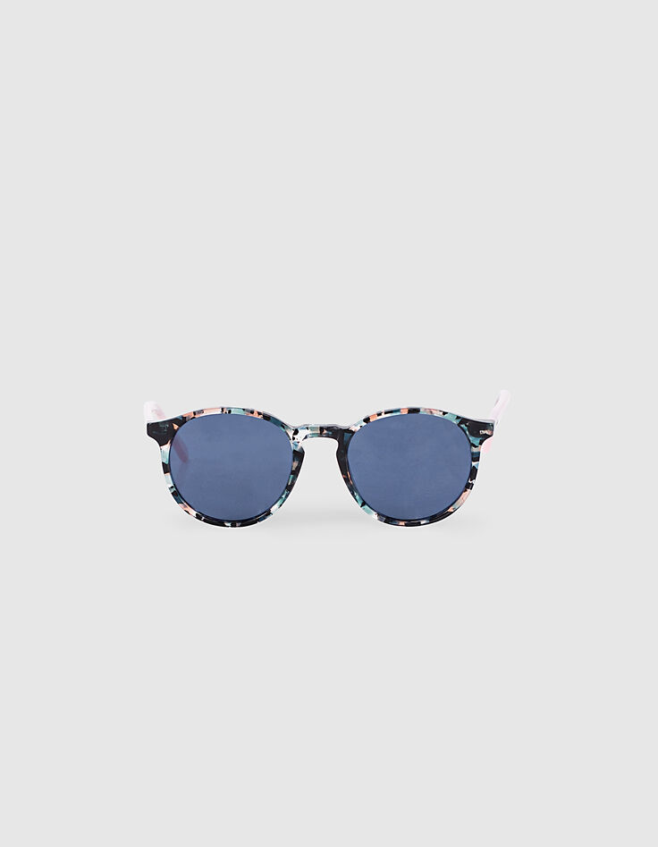 Gafas de sol de color rosa con escamas azules-2