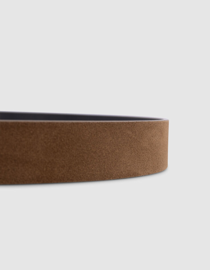 Women's open buckle velour leather sand belt-3