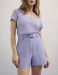Women’s lilac linen T-shirt, heart/lightning embroidery-1
