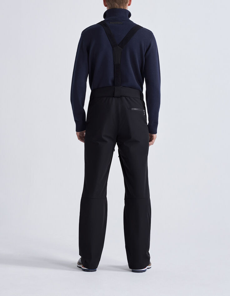 Men's black IKKS x DUVILLARD ski trousers with braces-4