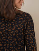 Cardigan fauve en tricot motif l&eacute;opard I.Code-5