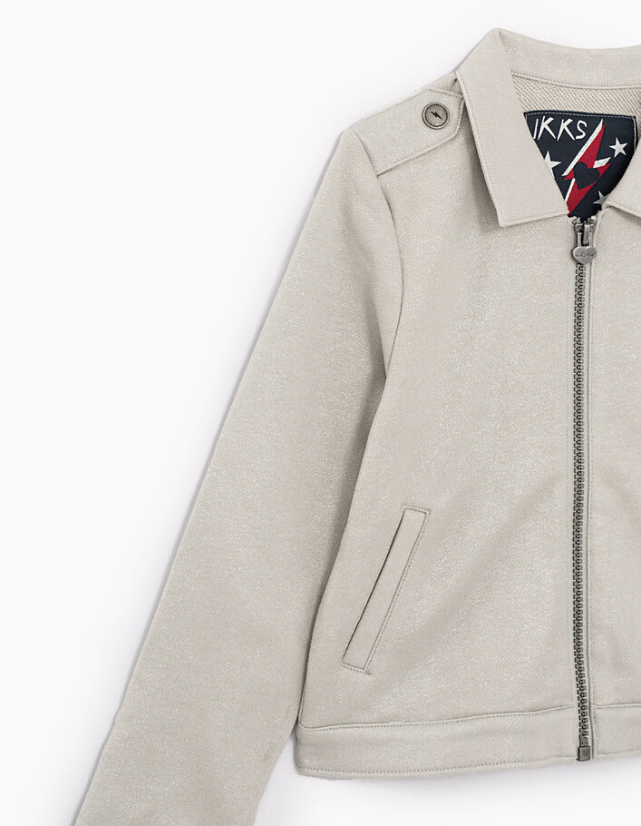 Girls’ silver bikersstyle cardigan