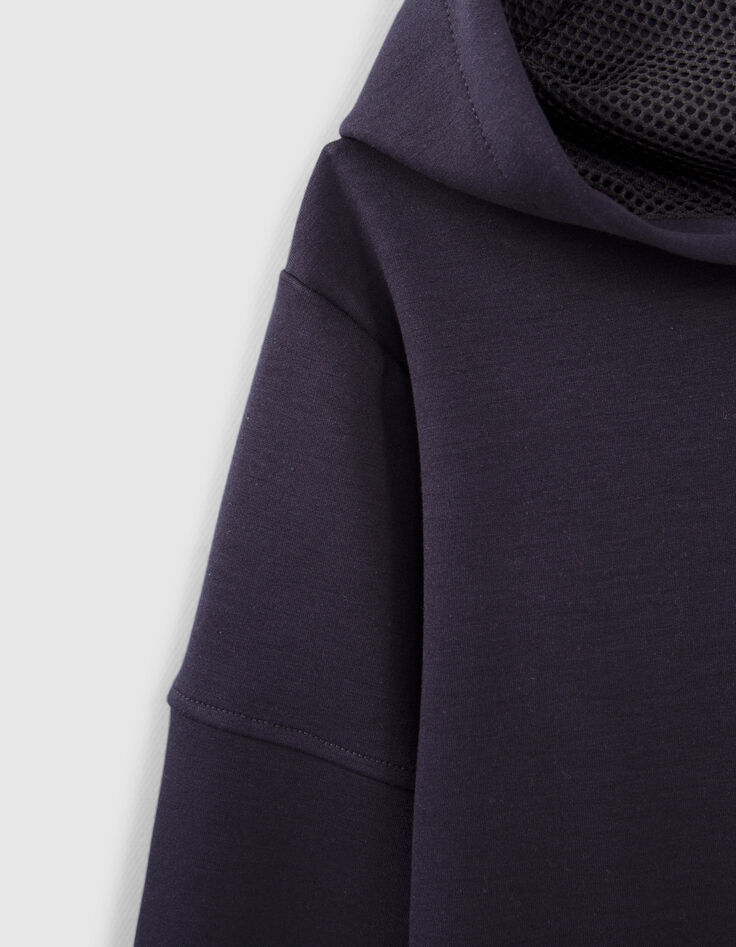 Marineblaues Jungensweatshirt mit Mesh-Details-6
