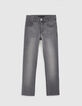 Jean SLIM gris ultra-résistant garçon-1