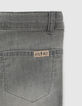 Boys’ grey bleach knitlook Bermudas-5