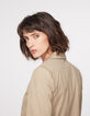 Women’s double-breasted cotton linen suit jacket-5