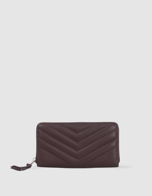 Women’s garnet leather 1440 Compagnon wallet - IKKS