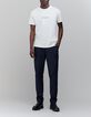 Camiseta blanca de hombre de algodón orgánico-3