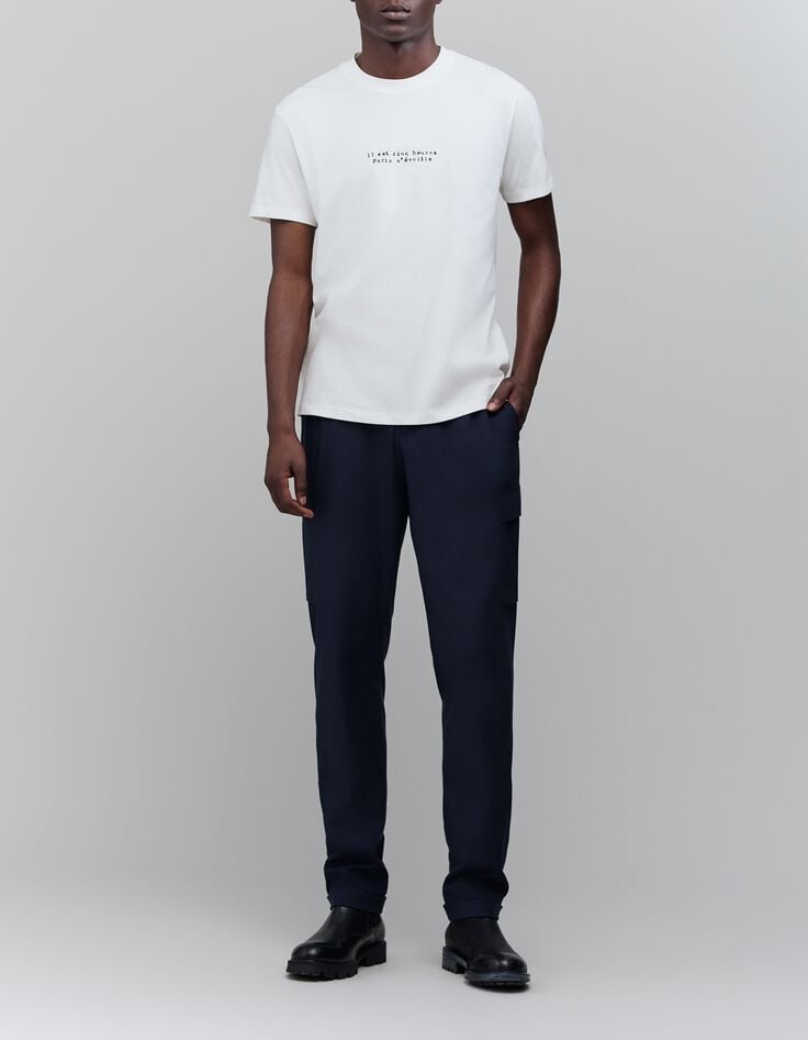 Camiseta blanca de hombre de algodón orgánico-3 Camiseta blanca de hombre de algodón orgánico-3