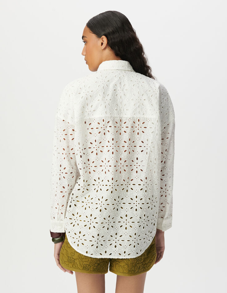 Camisa blanca manga larga bordado inglés mujer-3