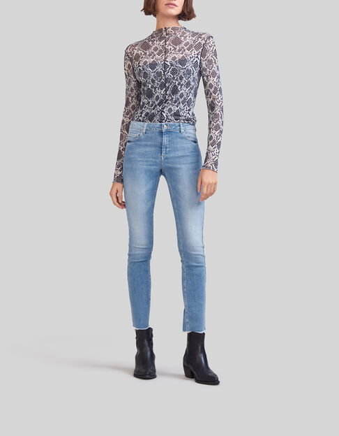 Vaqueros slim light blue cinturón strass mujer - IKKS