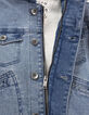 Veste en jean bleue fourrée parmenture molleton garçon-4