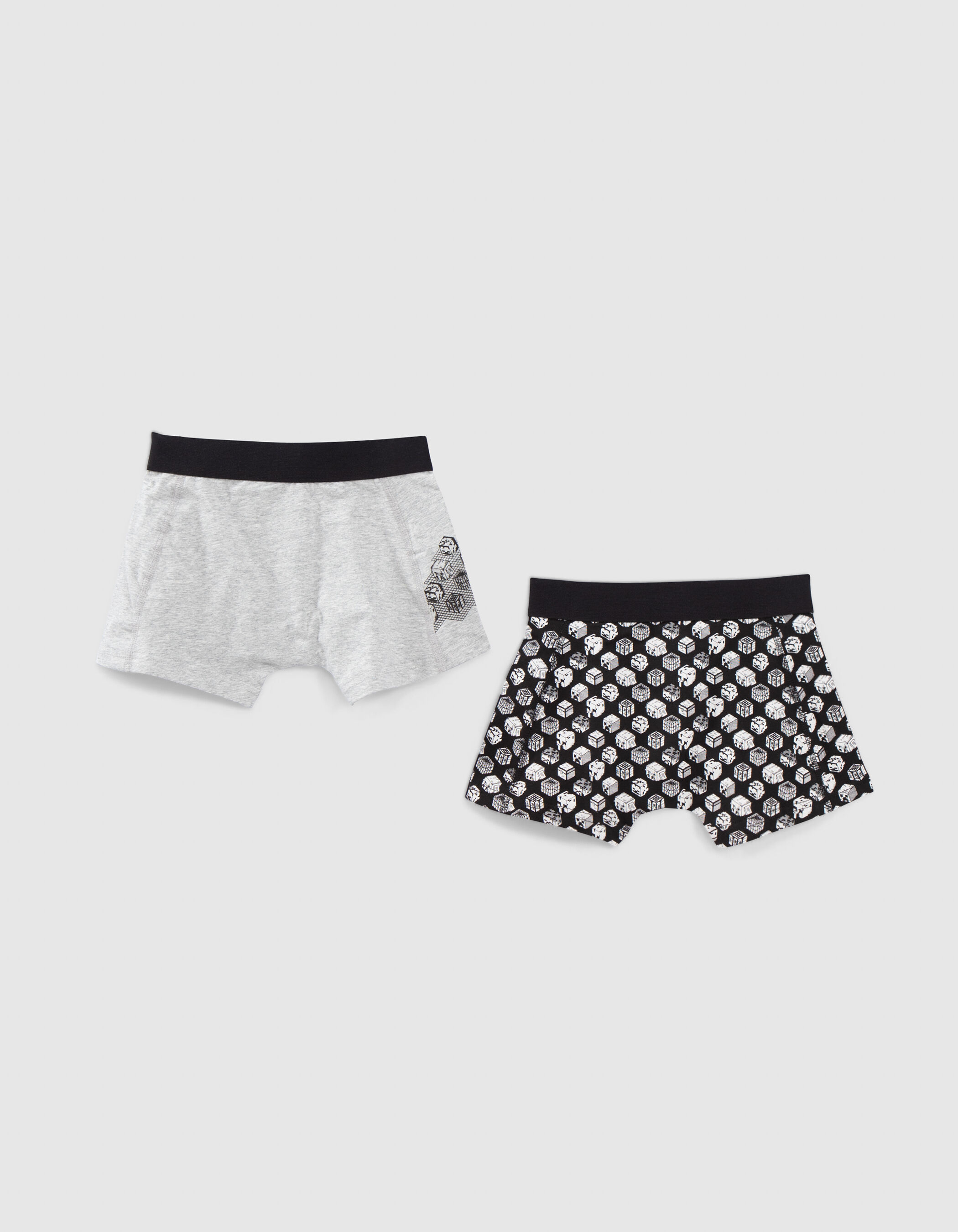 Boys black and grey MINECRAFT boxers IKKS