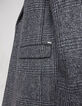 Manteau noir à carreaux Homme-5
