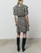 Viskosekleid mit Leopardentupfen und Sternen -3