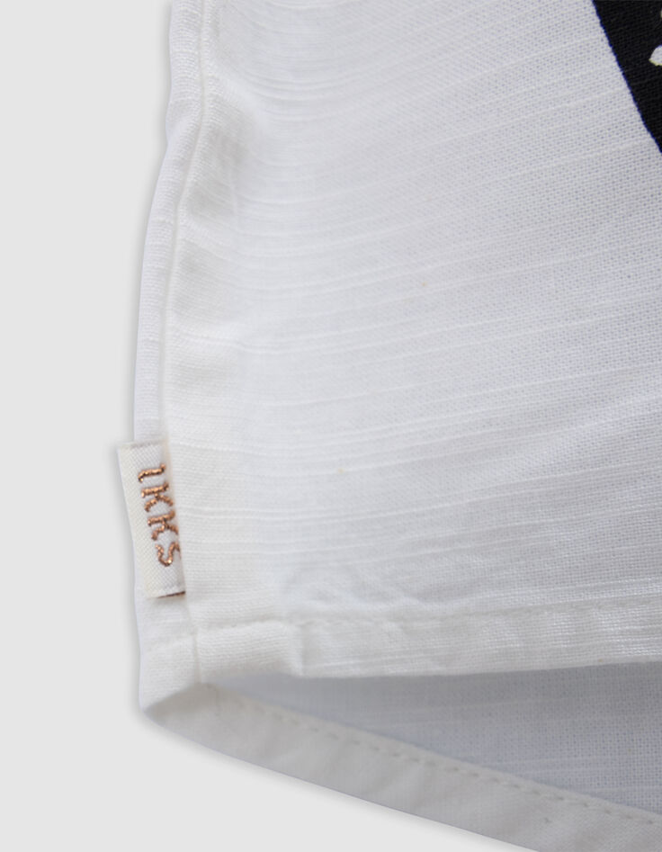 Chemise blanche imprimé maxi motifs fille-8