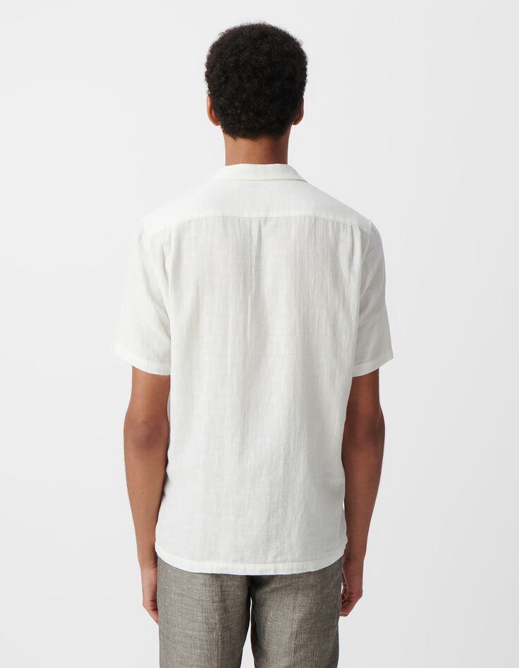 Chemise REGULAR blanc cassé armurée Homme-2