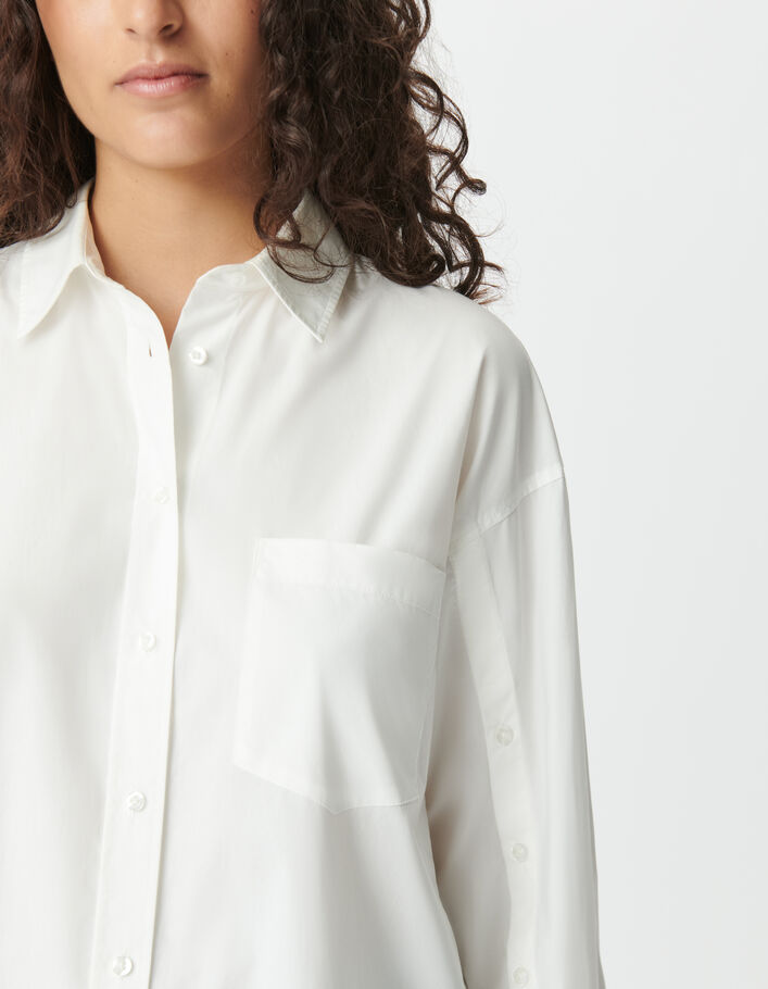 Shirt Chemise Ikks Femme Chemise Manches Longues Blanche Oversize