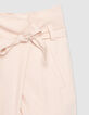 Rosa Damenhose mit asymmetrischem Bund-2