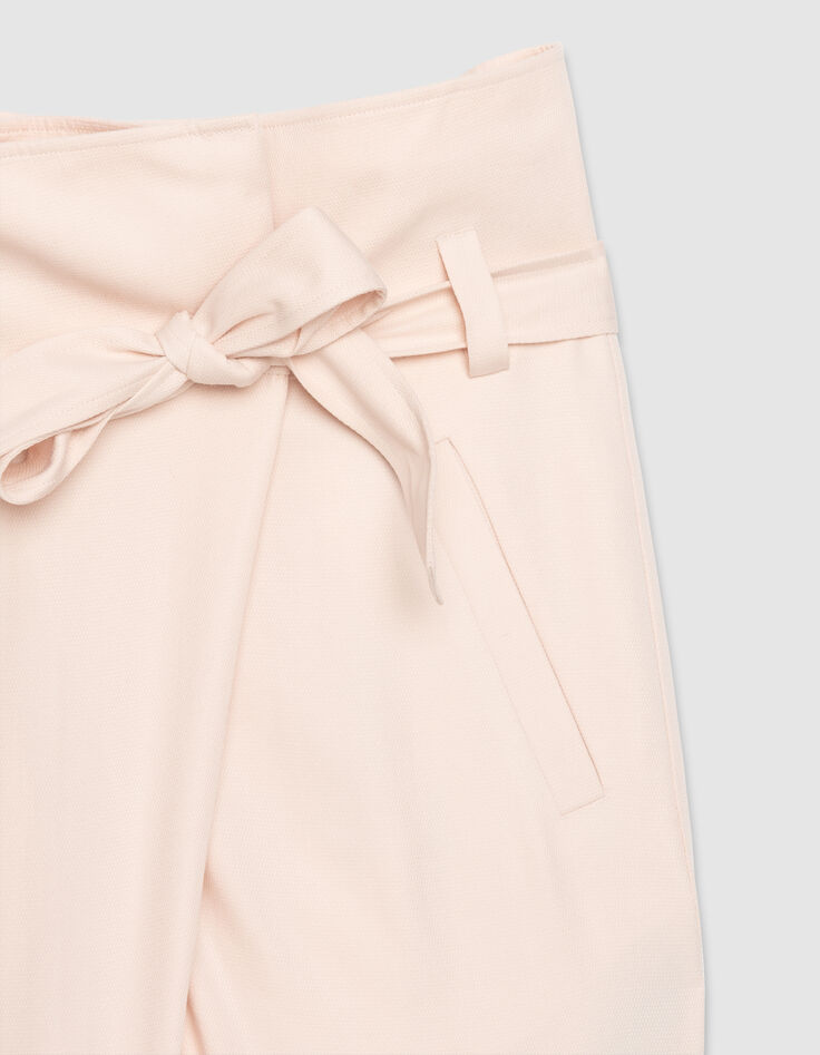 Rosa Damenhose mit asymmetrischem Bund-2