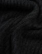 Zwarte gebreide damestrui met lurex details halslijn-8