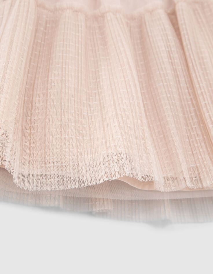 Falda beige tul beige niña-4