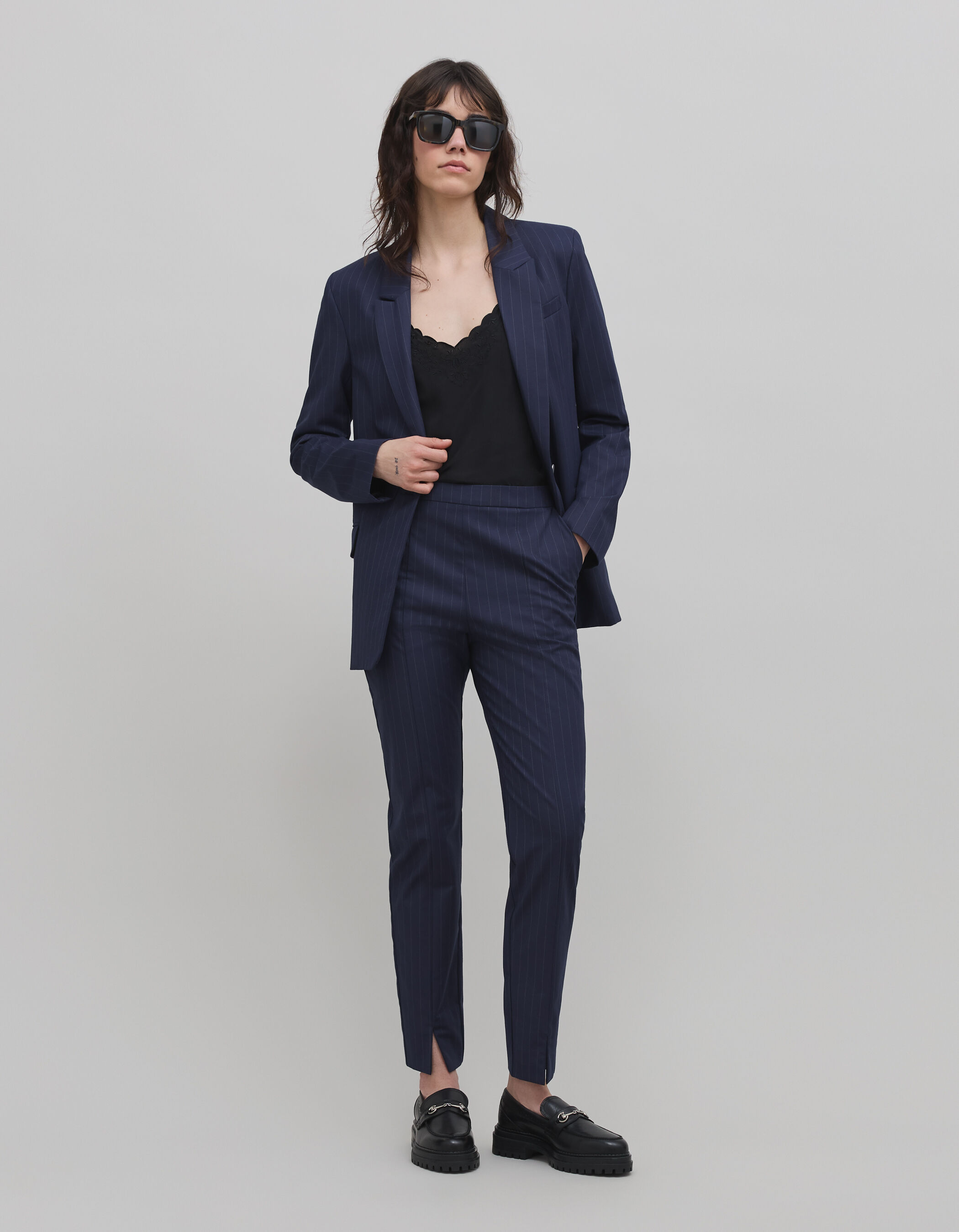 Veste de costume marine rayures tennis Femme IKKS