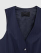 Damesvest in marineblauw tennisstreeppak-5