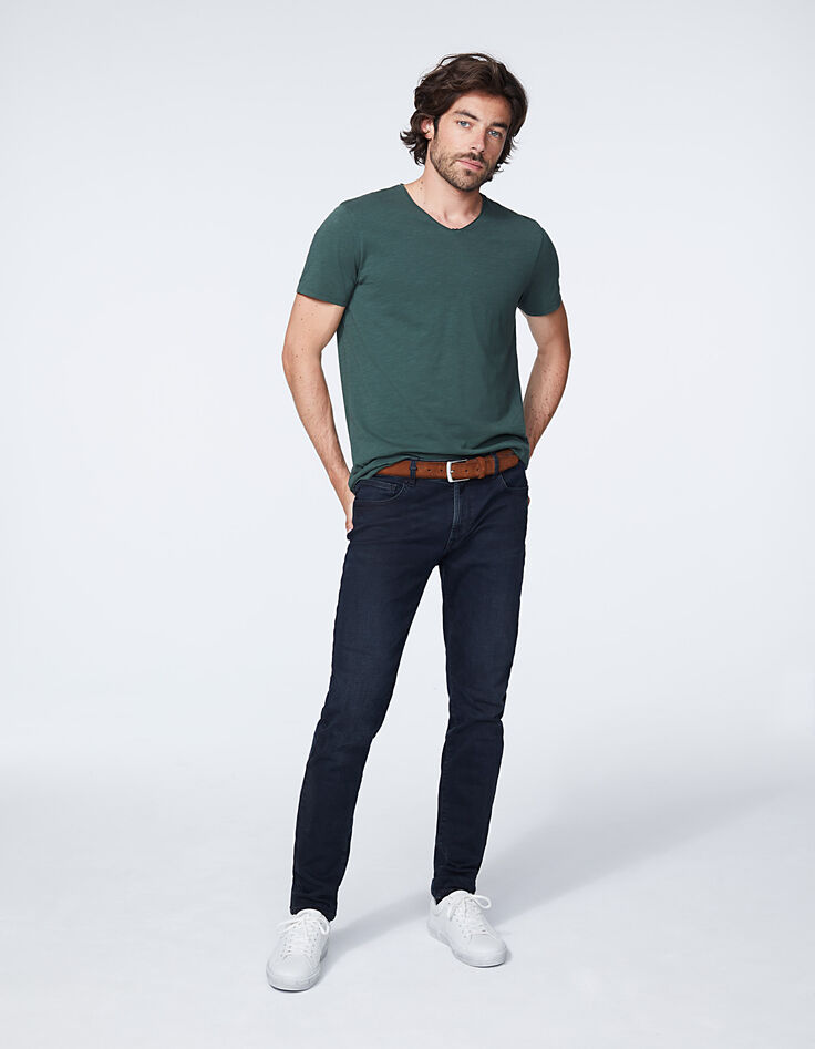 Men’s Racing green Essential V-neck T-shirt-6