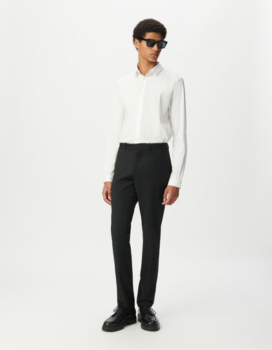 Men’s white poplin SLIM shirt - IKKS