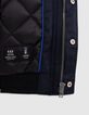 Blouson marine capuche et manches noires garçon-6