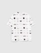 Wit loose T-shirt biokatoen met logo’s jongens-3