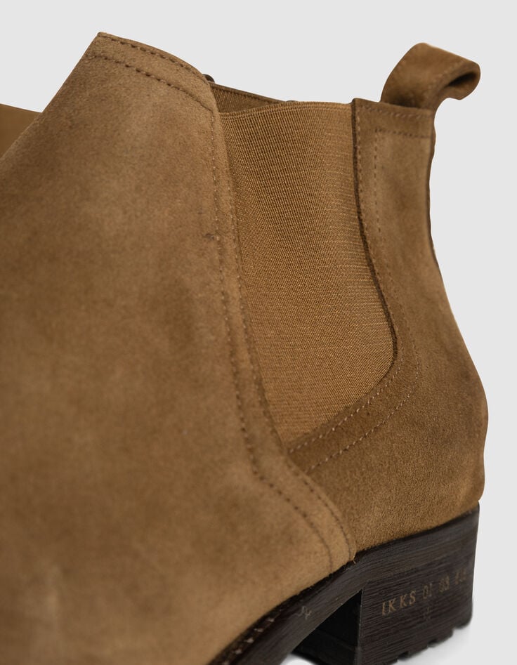 Chelsea boots marron cuir velours tige basse Homme-7 Chelsea boots marron cuir velours tige basse Homme-7