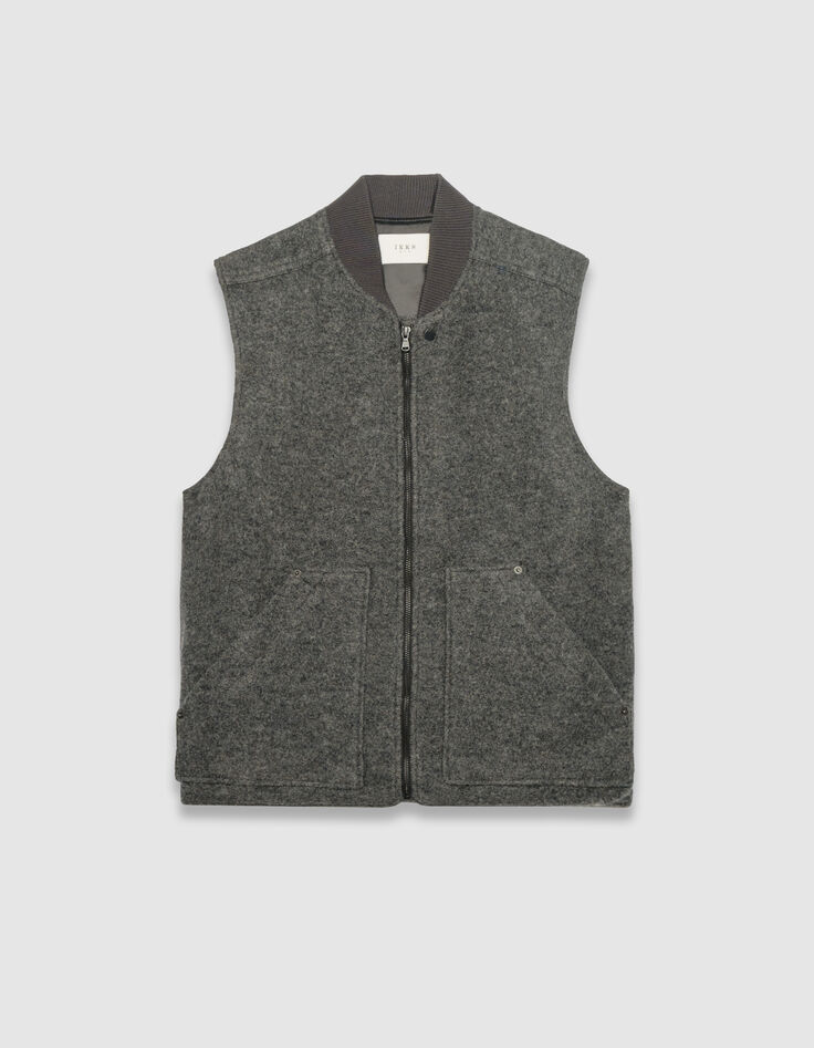 Men’s grey boiled wool waistcoat-6