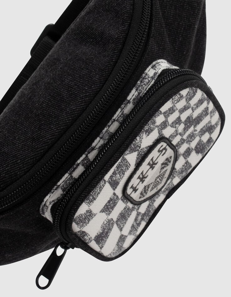 G&uuml;rteltasche aus Jeansstoff mit Zielflaggentasche-3