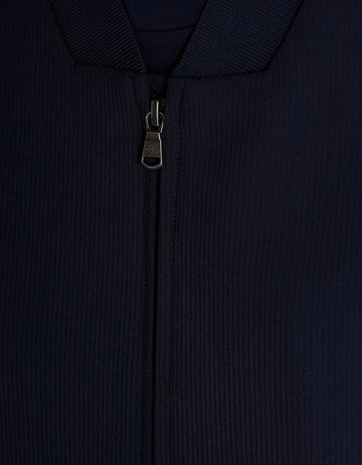 Blouson indigo esprit bomber à poches zippées Homme-5