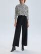 Blouse blanc cassé imprimé animalier Femme-6