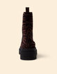 Chelsea laarzen bruin leer Fluwelen zebra motief I.Code-4