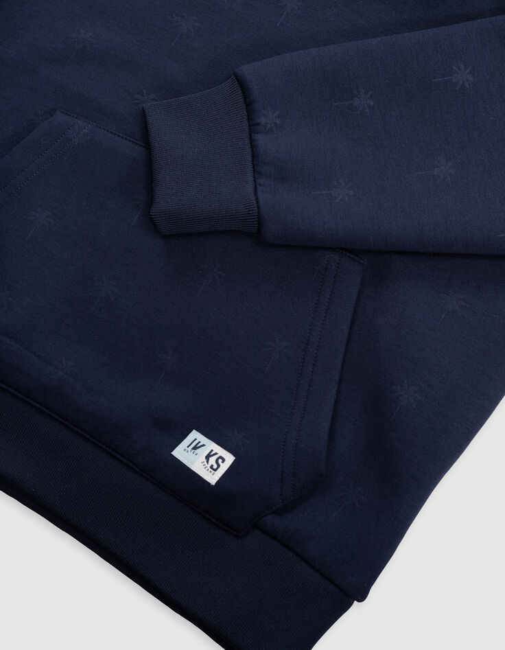 Sudadera beige capucha palmeras niño-6