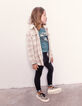 Omkeerbare legging zwart en grafische print meisjes-2