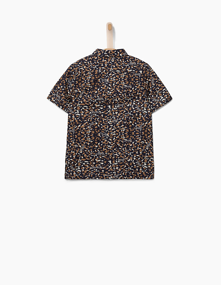 Chemise beige clair à camouflage-léopards garçon -3 Chemise beige clair à camouflage-léopards garçon -3