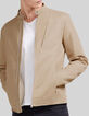 Kort beige jack ritszakken Heren-4